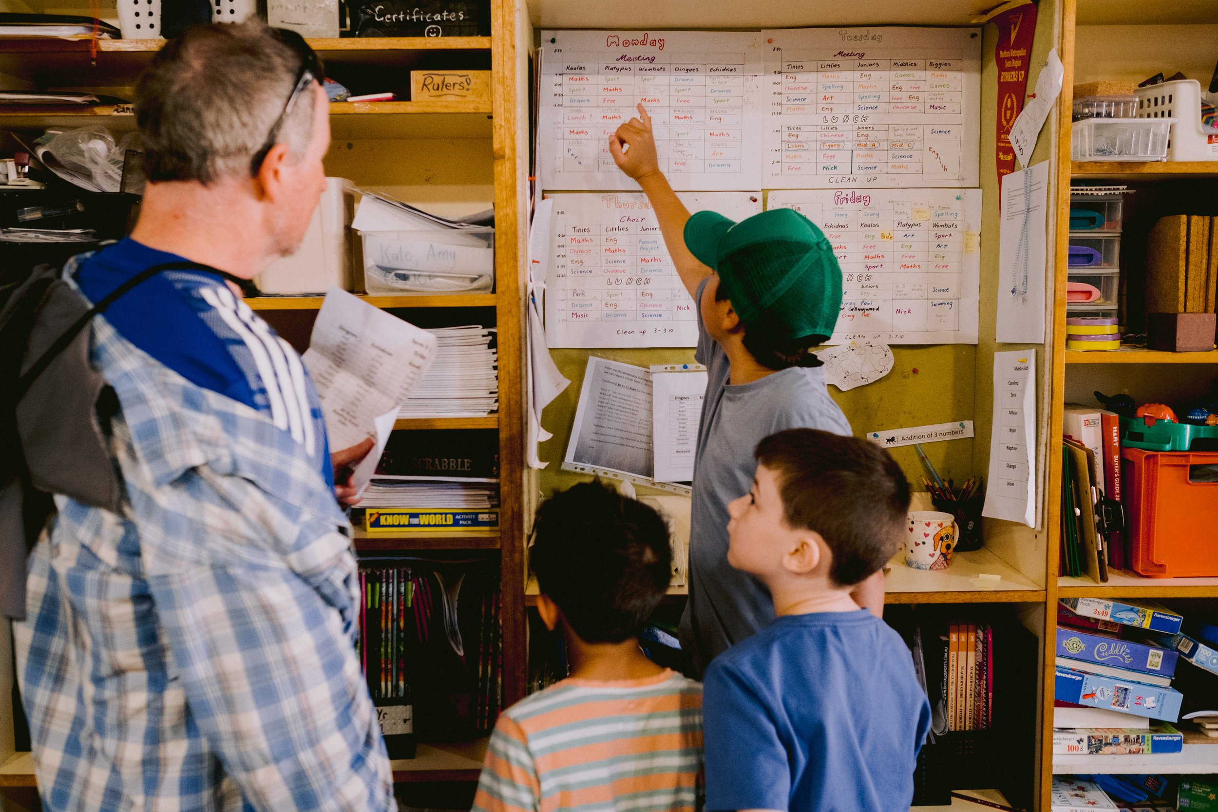 Checking the timetable