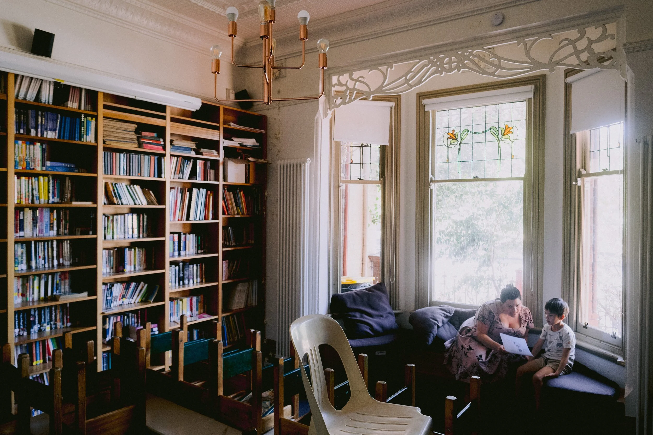 Reading in the library