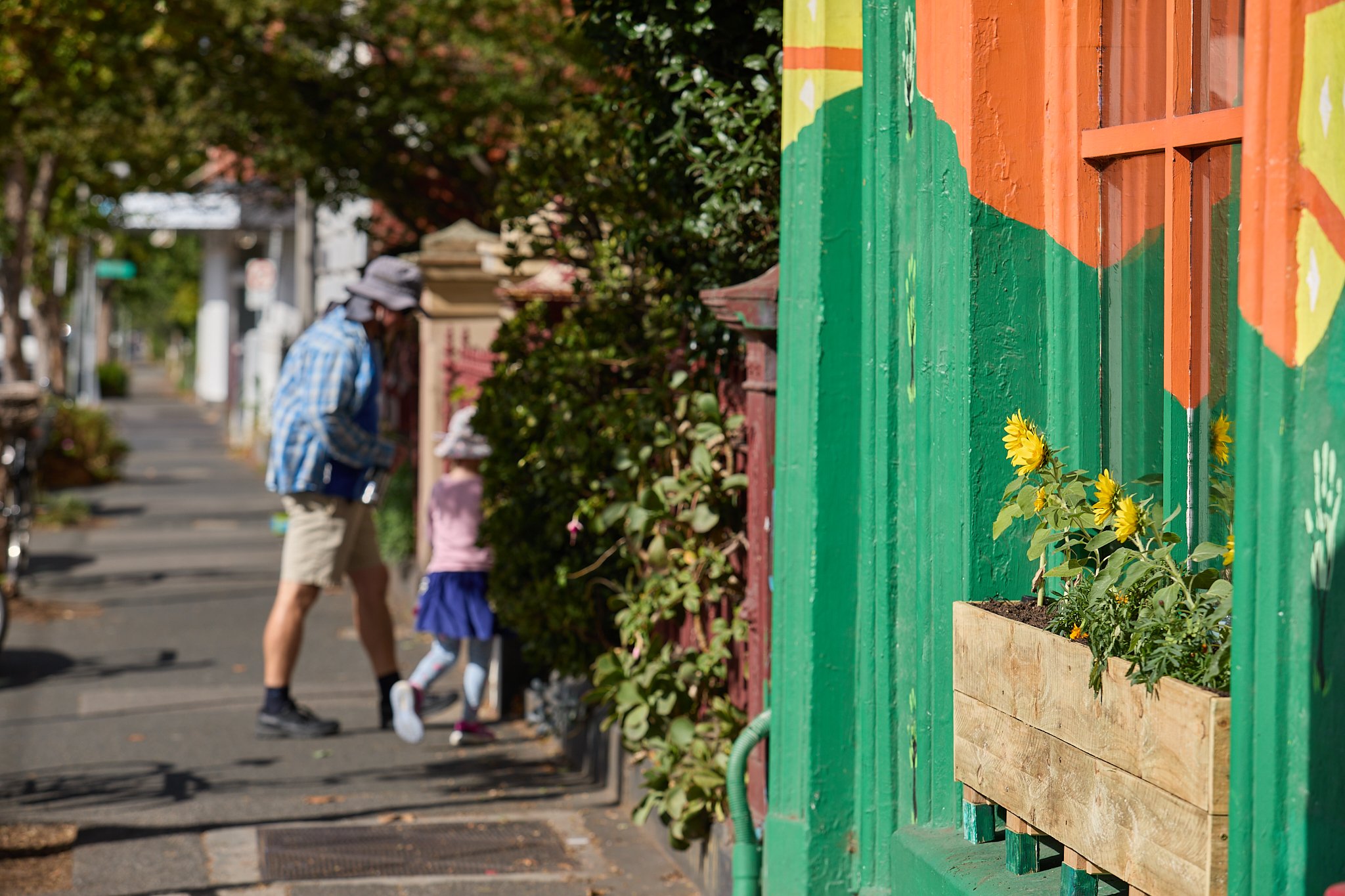 Flower Box in front of the school